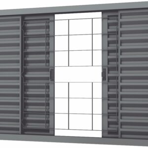103. Veneziana de correr grade quadriculada 4 folhas