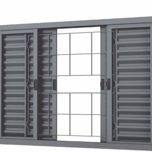 107. Veneziana de correr grade quadriculada 6 folhas