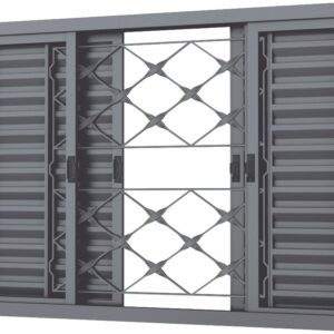 108. Veneziana de correr grade xadrez 6 folhas