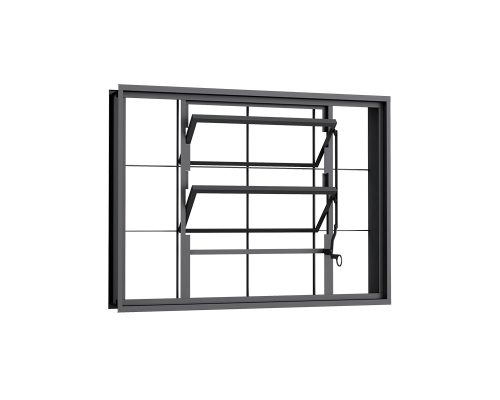 VITRÔ BASCULANTE C/ GRADE QUADRICULADA