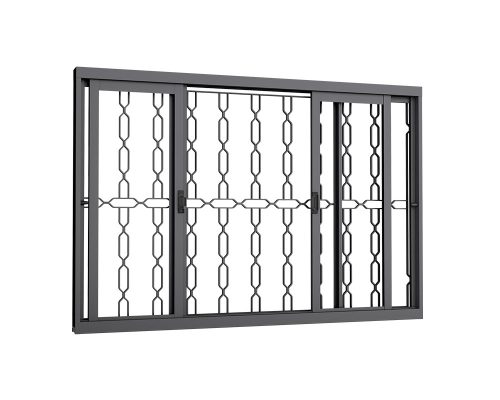 VITRÔ DE CORRER TOTAL 4 FOLHAS C/ GRADE ELO