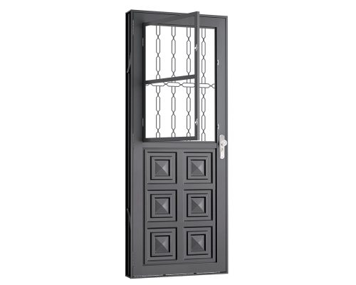 PORTA MISTA ALMOFADADA C/ POSTIGO C/ GRADE ELO