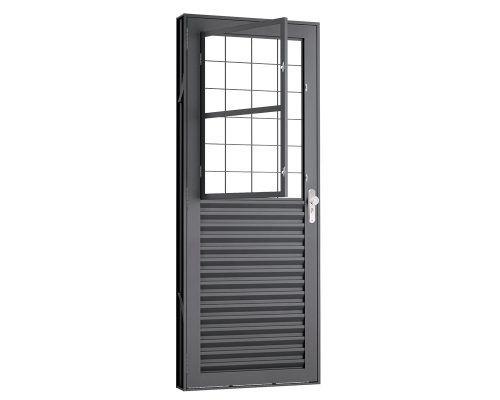 PORTA MISTA LAMINADA C/ POSTIGO C/ GRADE QUADRICULADA