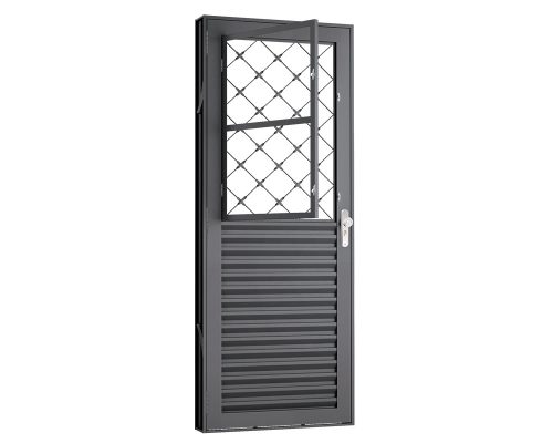 PORTA MISTA LAMINADA C/ POSTIGO C/ GRADE XADREZ