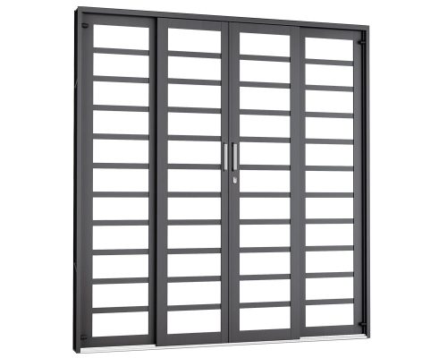 PORTA DE CORRER CENTRAL P/ VIDRO HORIZONTAL