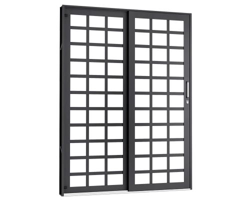 PORTA DE CORRER LATERAL P/ VIDRO QUADRICULADO