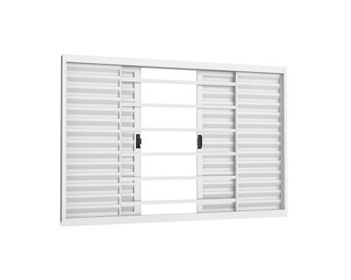 VENEZIANA DE CORRER 4 FOLHAS C/ GRADE FUTURE S/ VIDRO