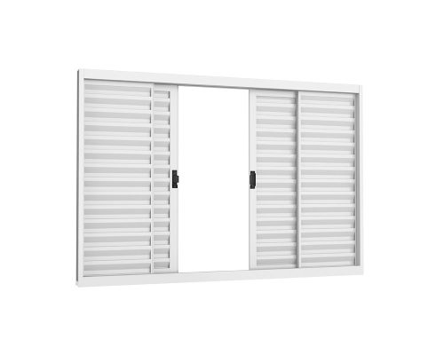 VENEZIANA DE CORRER 4 FOLHAS S/ GRADE S/ VIDRO