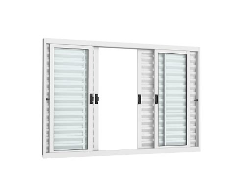 VENEZIANA DE CORRER 6 FOLHAS S/ GRADE C/ VIDRO