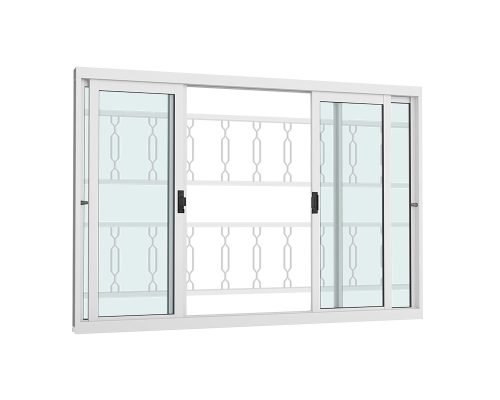 VITRÔ DE CORRER TOTAL 4 FOLHAS C/ GRADE ELO C/ VIDRO