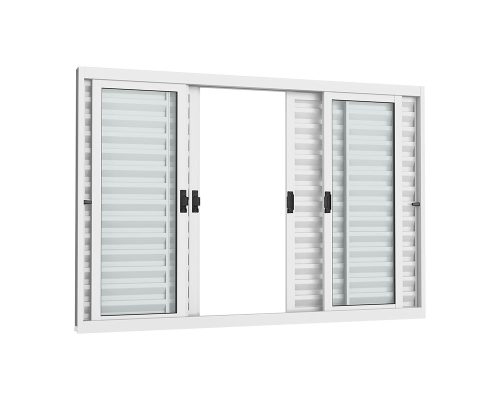 VENEZIANA DE CORRER 6 FOLHAS S/ GRADE C/ VIDRO