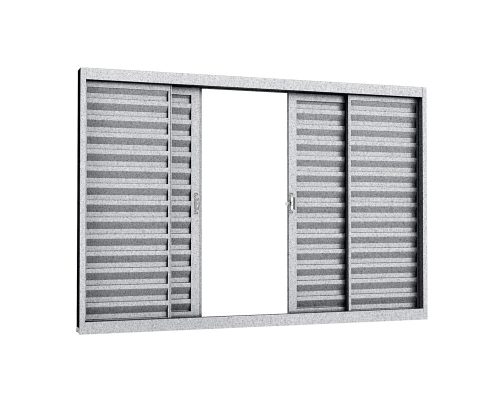 VENEZIANA DE CORRER 4 FOLHAS S/ GRADE S/ VIDRO