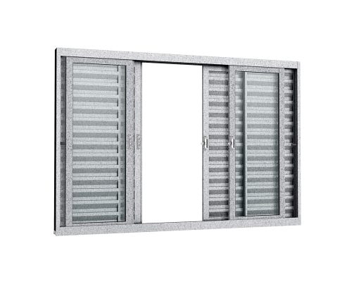 VENEZIANA DE CORRER 6 FOLHAS S/ GRADE C/ VIDRO