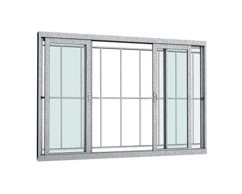 VITRÔ DE CORRERTOTAL 4 FOLHAS C/ GRADE MODULAR QUADRICULADA C/ VIDRO
