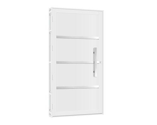 PORTA PARIS C/ PUXADOR C/ 3 FRISOS BRANCA