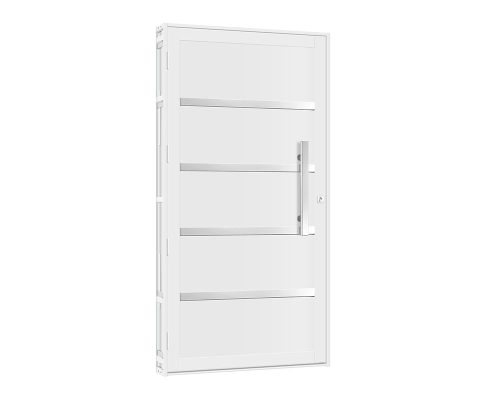 PORTA PARIS C/ PUXADOR C/ 4 FRISOS BRANCA