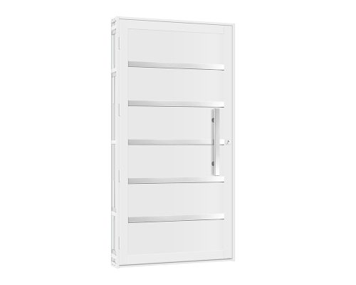 PORTA PARIS C/ PUXADOR C/ 5 FRISOS BRANCA